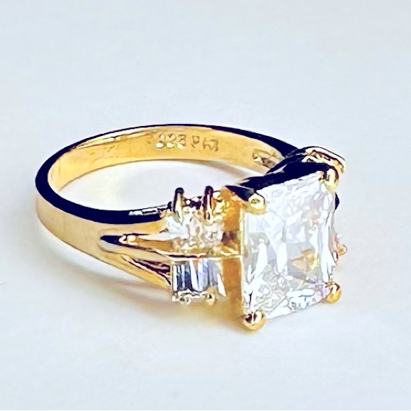 NEW!! Size 8 14k Gold over Sterling Silver Ring - Picture 4 of 5